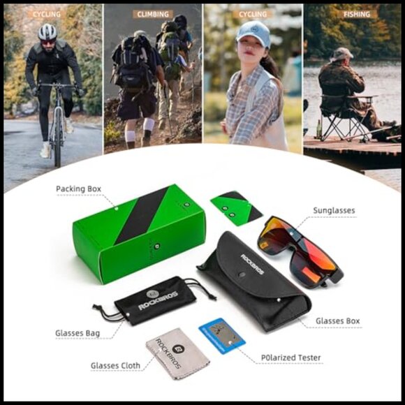 Polarized Fit Over Glasses Sunglasses UV400 Protection Driving Cycling